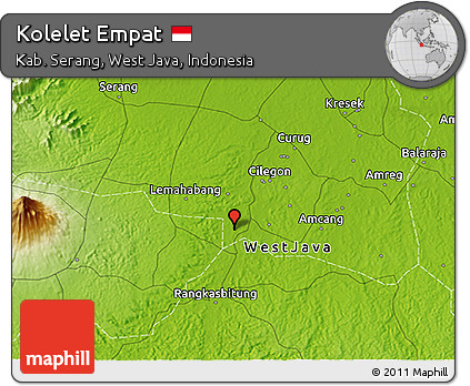 Physical 3D Map of Kolelet Empat