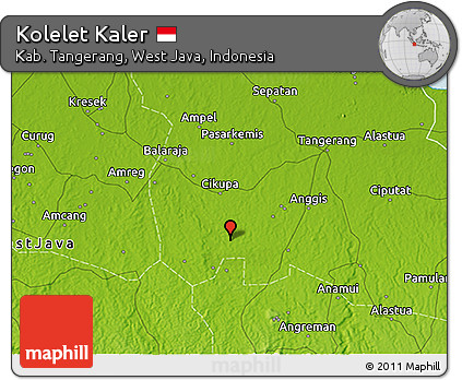 Physical 3D Map of Kolelet Kaler