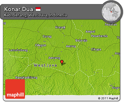 Physical 3D Map of Konar Dua