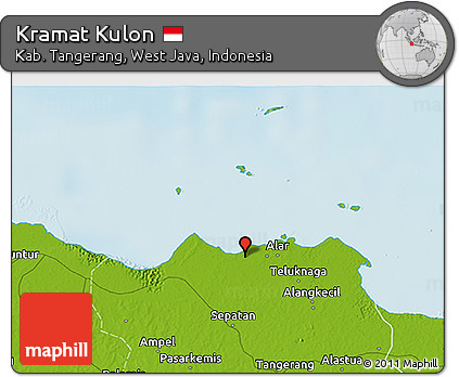 Physical 3D Map of Kramat Kulon