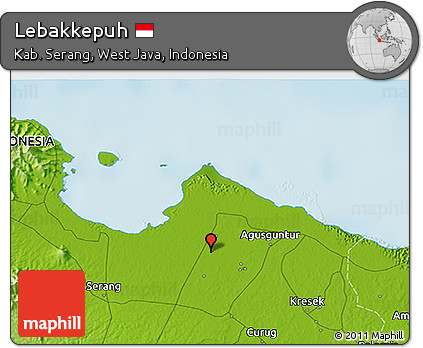 Physical 3D Map of Lebakkepuh