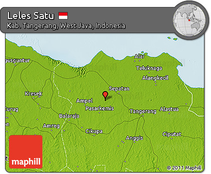 Physical 3D Map of Leles Satu