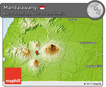 Physical 3D Map of Mandalawangi
