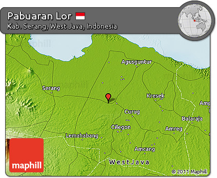Physical 3D Map of Pabuaran Lor