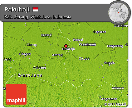 Physical 3D Map of Pakuhaji