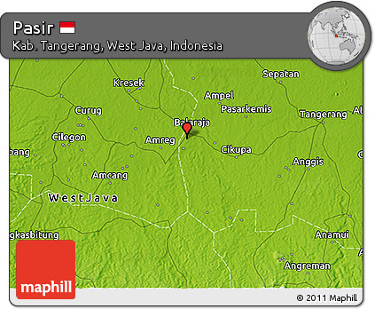 Physical 3D Map of Pasir