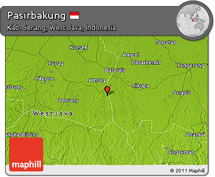 Physical 3D Map of Pasirbakung