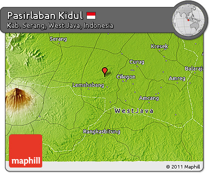 Physical 3D Map of Pasirlaban Kidul