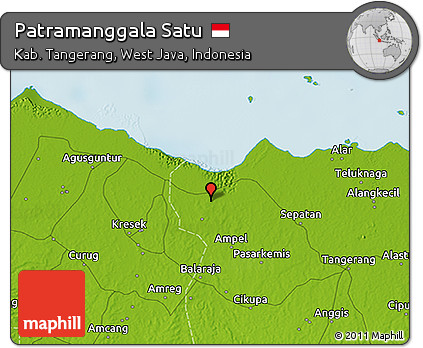 Physical 3D Map of Patramanggala Satu