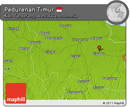 Physical 3D Map of Pedurenan Timur