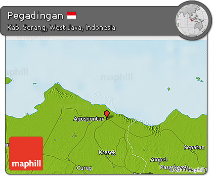 Physical 3D Map of Pegadingan
