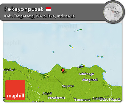 Physical 3D Map of Pekayonpusat