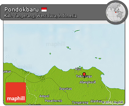 Physical 3D Map of Pondokbaru
