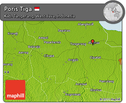 Physical 3D Map of Poris Tiga