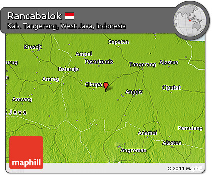 Physical 3D Map of Rancabalok