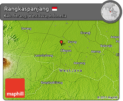 Physical 3D Map of Rangkaspanjang