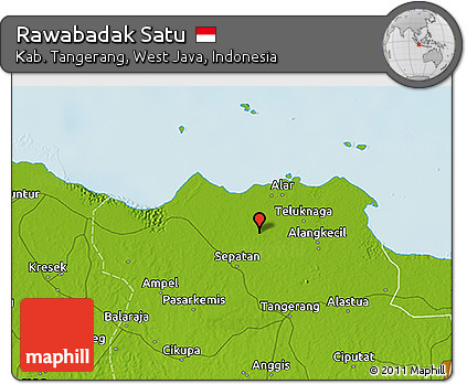 Physical 3D Map of Rawabadak Satu