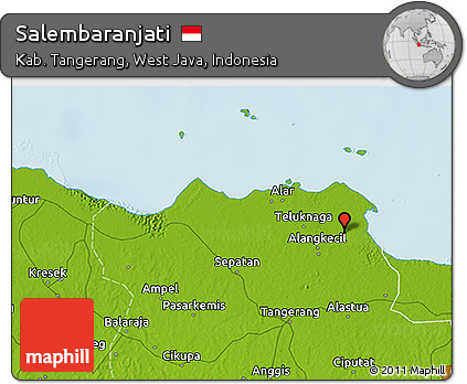 Physical 3D Map of Salembaranjati