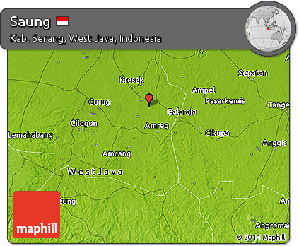 Physical 3D Map of Saung