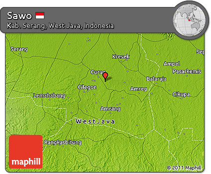 Physical 3D Map of Sawo