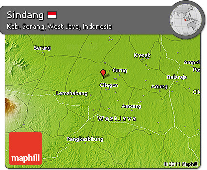 Physical 3D Map of Sindang