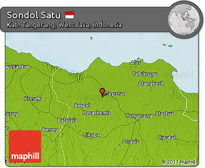 Physical 3D Map of Sondol Satu