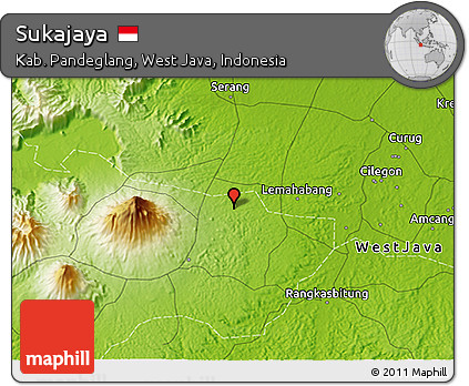 Physical 3D Map of Sukajaya