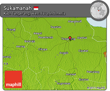 Physical 3D Map of Sukamanah