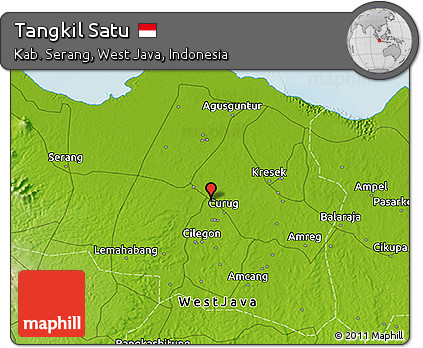 Physical 3D Map of Tangkil Satu