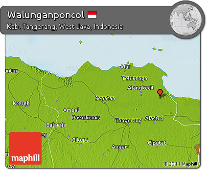 Physical 3D Map of Walunganponcol