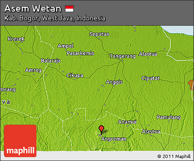 Physical 3D Map of Asem Wetan
