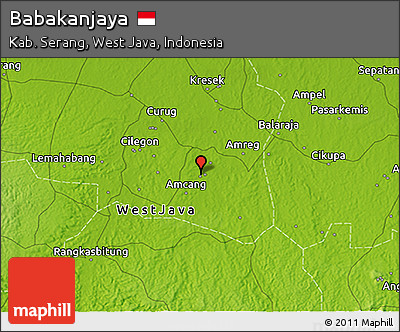 Physical 3D Map of Babakanjaya