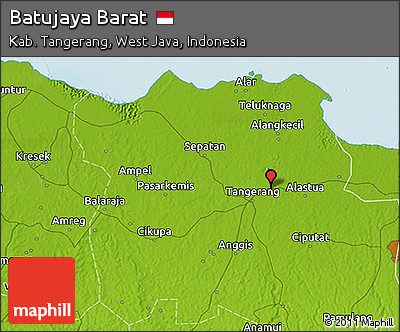 Physical 3D Map of Batujaya Barat