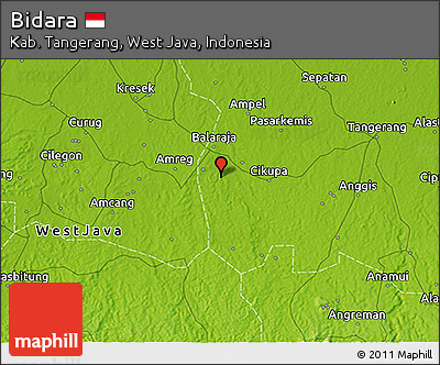 Physical 3D Map of Bidara