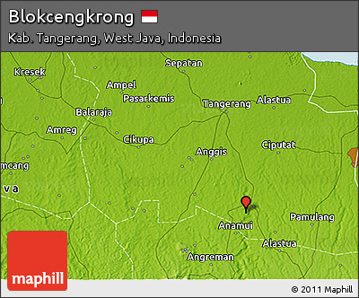Physical 3D Map of Blokcengkrong