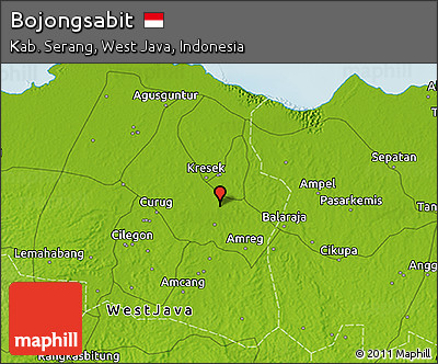 Physical 3D Map of Bojongsabit