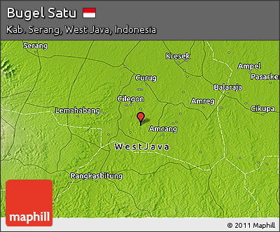 Physical 3D Map of Bugel Satu