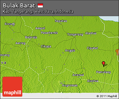 Physical 3D Map of Bulak Barat