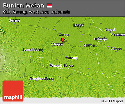 Physical 3D Map of Bunian Wetan