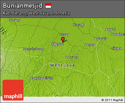 Physical 3D Map of Bunianmesjid