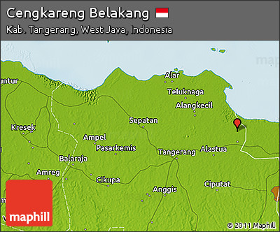 Physical 3D Map of Cengkareng Belakang