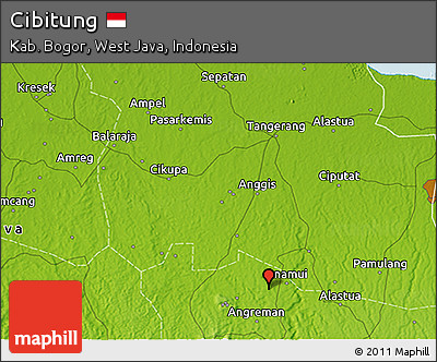 Physical 3D Map of Cibitung