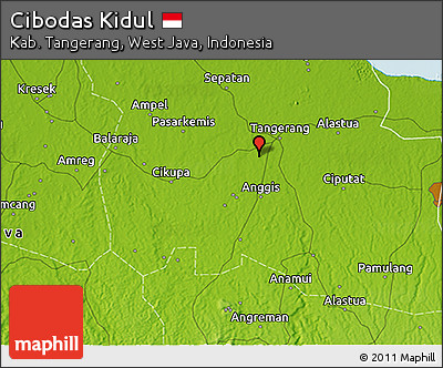 Physical 3D Map of Cibodas Kidul