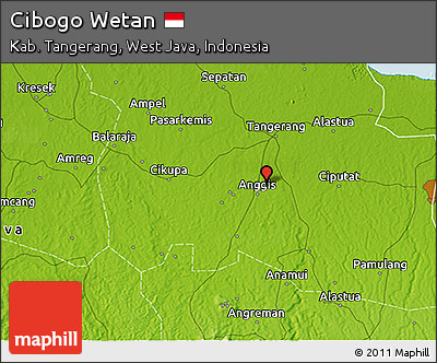 Physical 3D Map of Cibogo Wetan