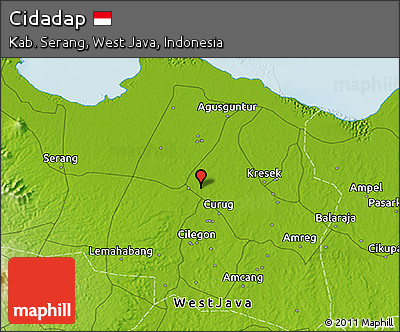 Physical 3D Map of Cidadap