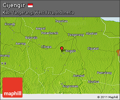 Physical 3D Map of Cijengir