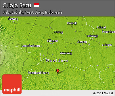 Physical 3D Map of Cilaja Satu