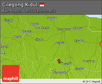 Physical 3D Map of Cilegong Kidul