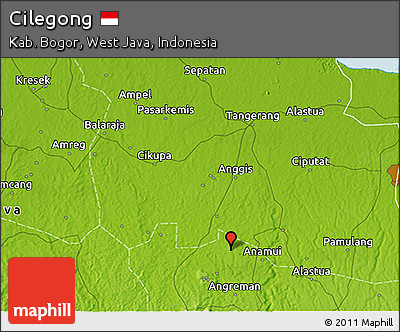 Physical 3D Map of Cilegong