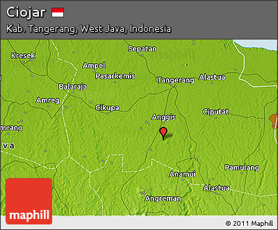 Physical 3D Map of Ciojar